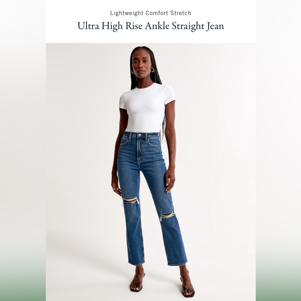 NWOT Ultra High Rise Ankle Straight Jean